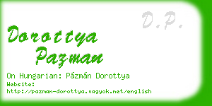 dorottya pazman business card